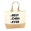 Tote Bag - PLANETEE - Best Darling Ever - Natural Jute - Beige - Printed In France