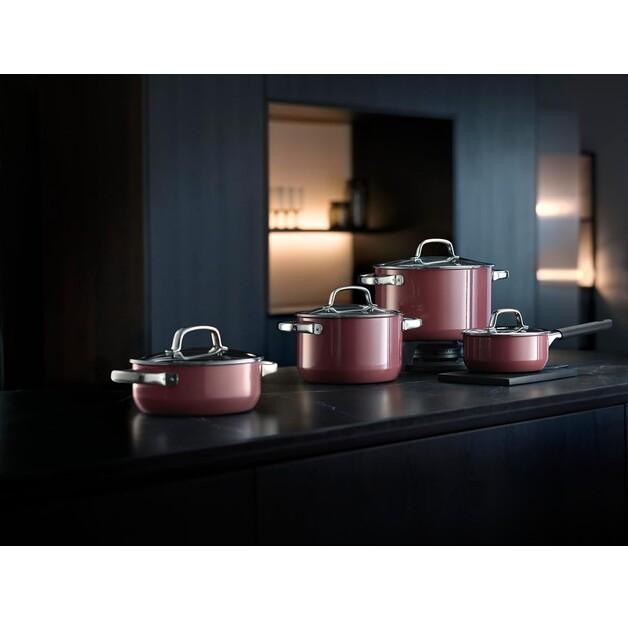 WMF Fusiontec Inspire Saucepan Set, Rose Quartz, 3 Pieces (3201112825)