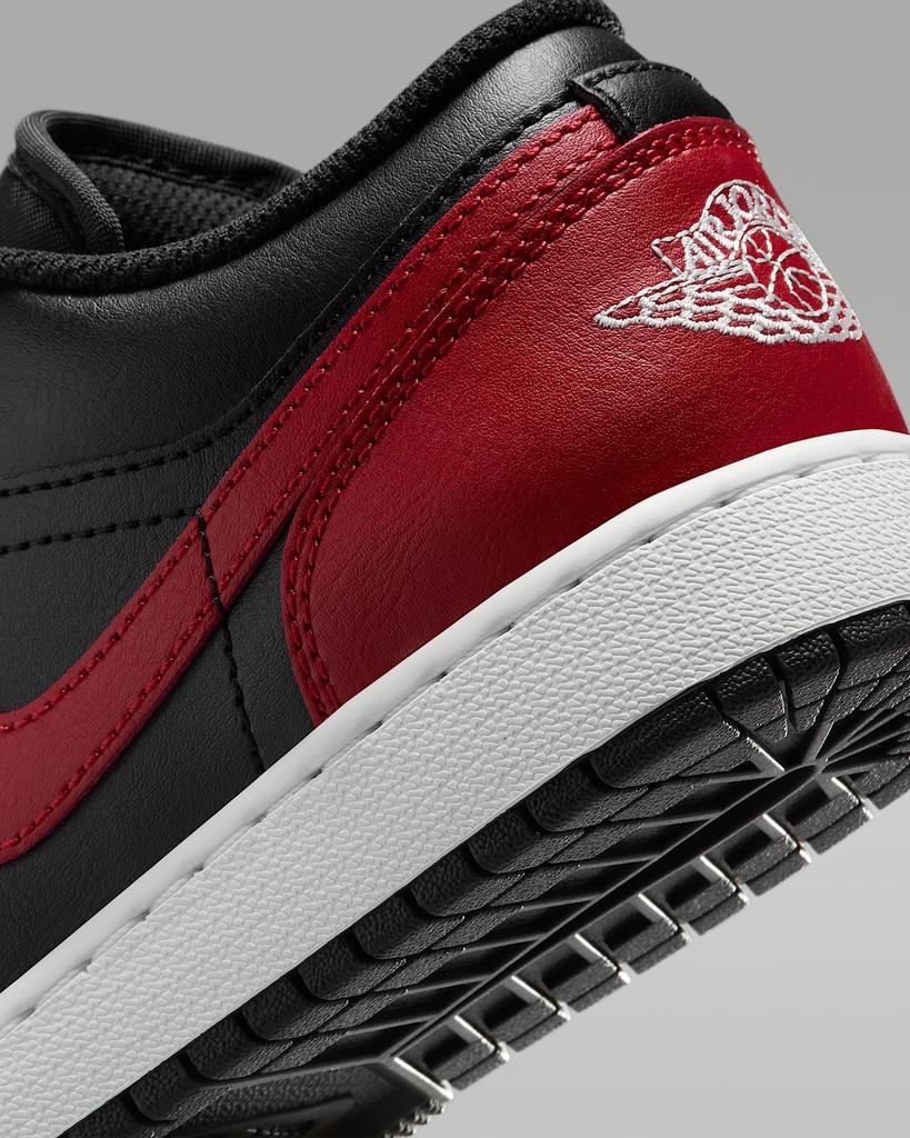 553560-067 Nike GS Air Jordan 1 Low Black Summit White Varsity Red