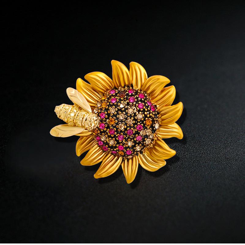Yeni Retro Broş, Üst Düzey ve Çevik Arı Papatya Broş, Kadın Broş, Ayçiçeği Broş, Mizaç Broş, Broş Pin