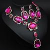 Elegant Crystal Gemstone Necklace And Earrings Set Sparkling Jewelry Set For Formal Occasions Featuring Vintage Designs