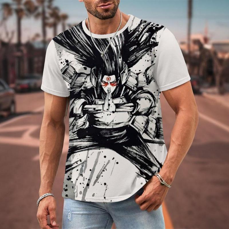 New Men's T Shirt Japanese Anime 3D Prints Casual Short Sleeve Tees Street Oversized Clothing Fashion Cartoon T-Shirts