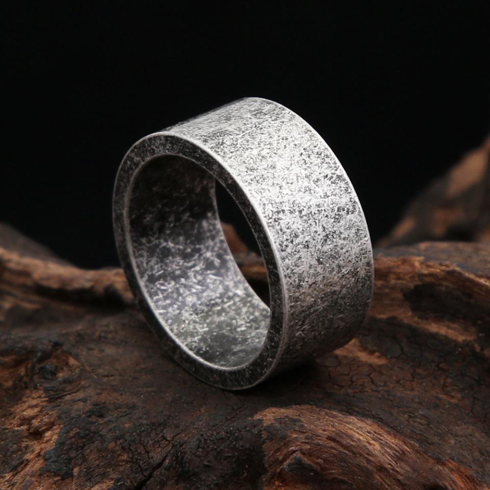 New Antique  Color Simple Rings For Men Women 316L Stainless Steel Punk Hip Hop Fashion Couple Ring Charm Party Jewelry