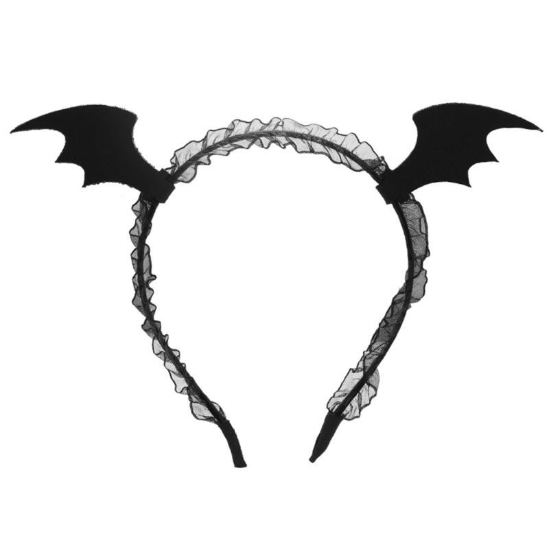 Halloween Bat Wing Shape Hairband Goth Kids Female Clip Headdress Goth Hair Clip for Hauntsed House Parties for Head Dec