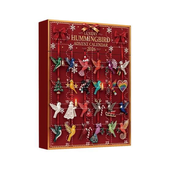 Partyzubehör für Feiertage Weihnachten Adventskalender 2026, 24 Tage Countdown mit Acryl-Feiertags-Überraschungs-Hängeornamenten, Sammlergeschenke Zuhause