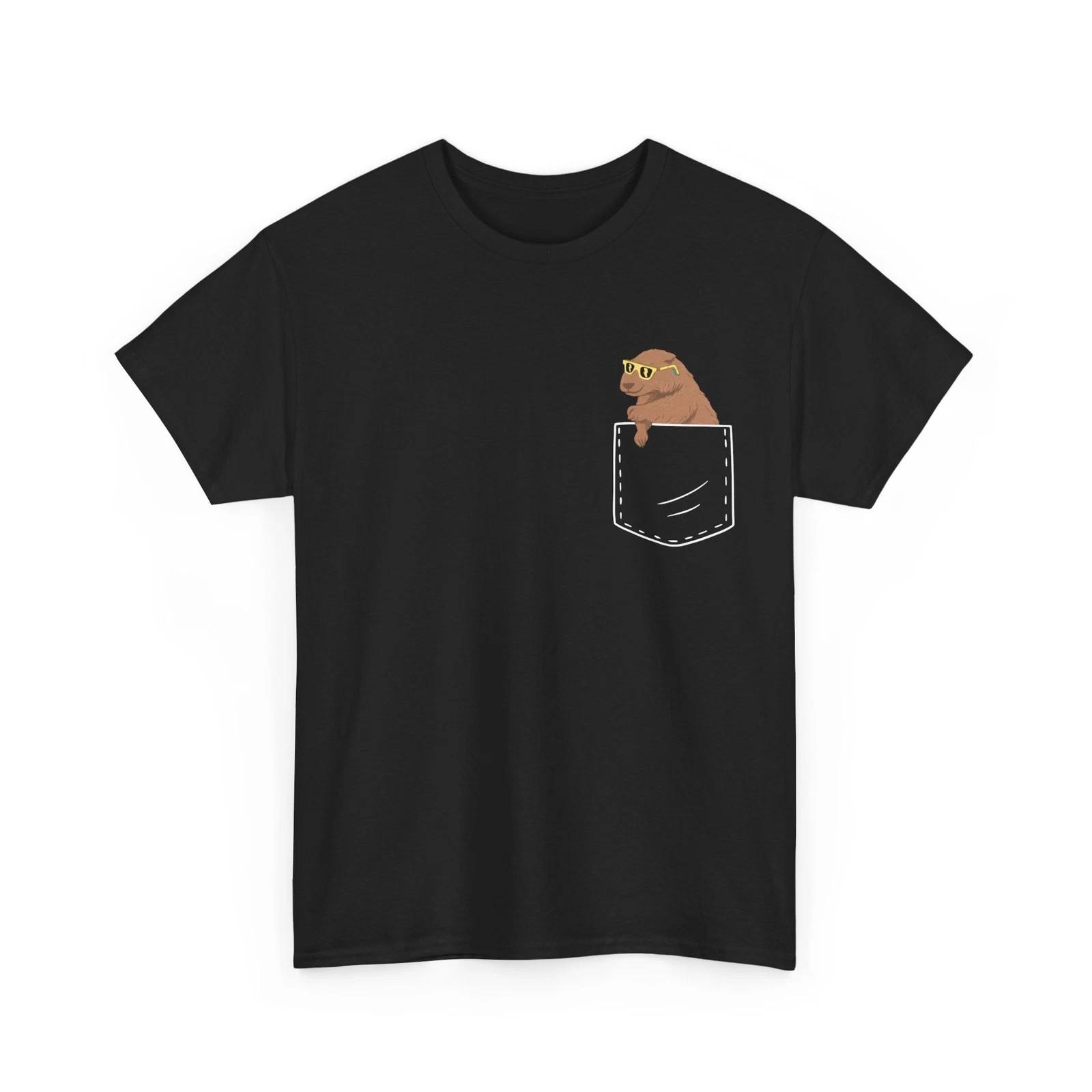 Capybara T shirt, Capybara in Pocket Rodents Animals Lover Women Men Shirt L