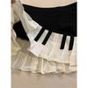 New black and white piano key design skirt women's summer fashion small slim skirt