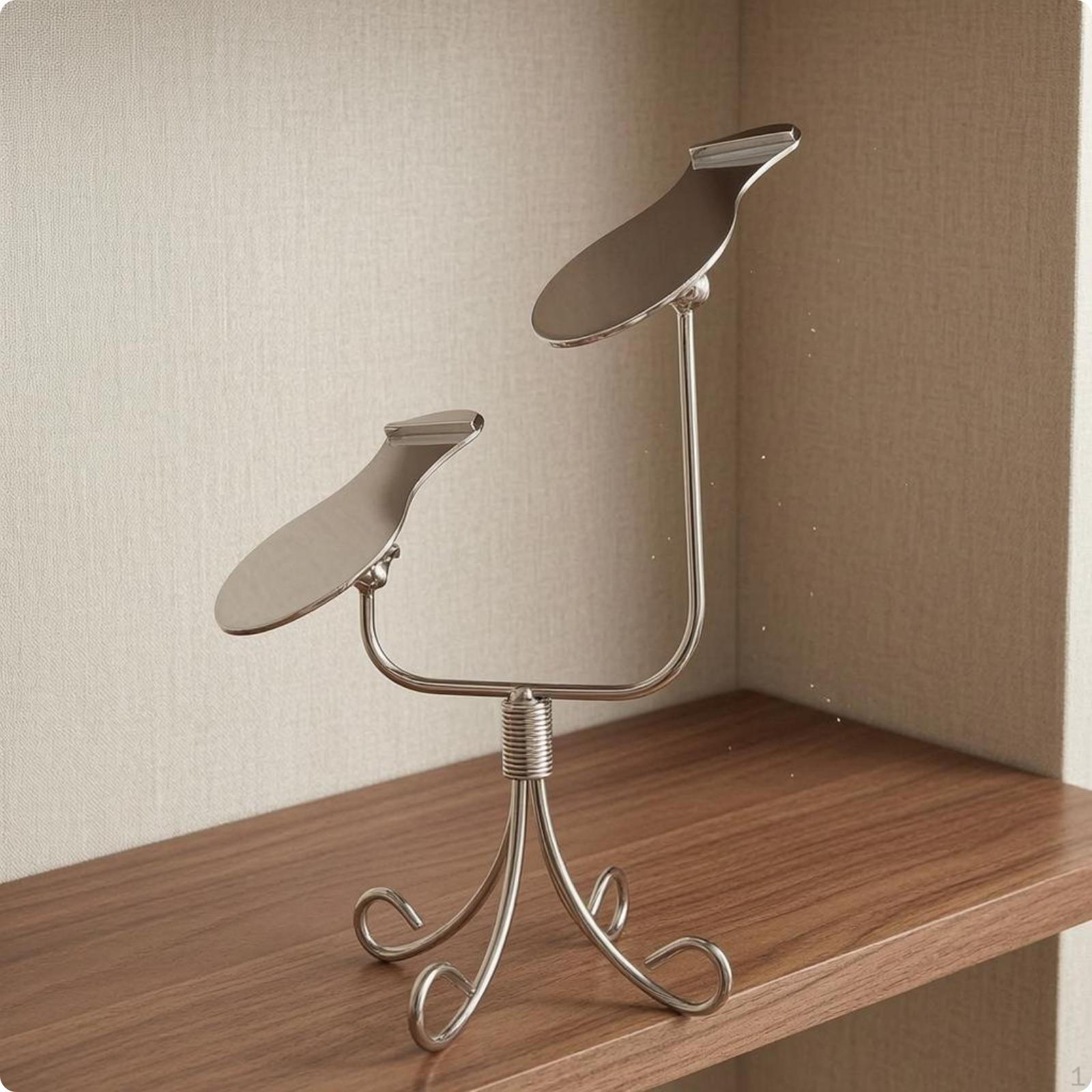 Adjustable Footwear Display Stand Electroplated Shoe Holder Iron Large