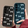Bowknot Print Phone Case Shell For Samsung S25 Ultra S24 FE S23 A56 A36 A16 A26 A55 A15 A35 TPU Soft Shockproof Lens Protection Bumper Cover