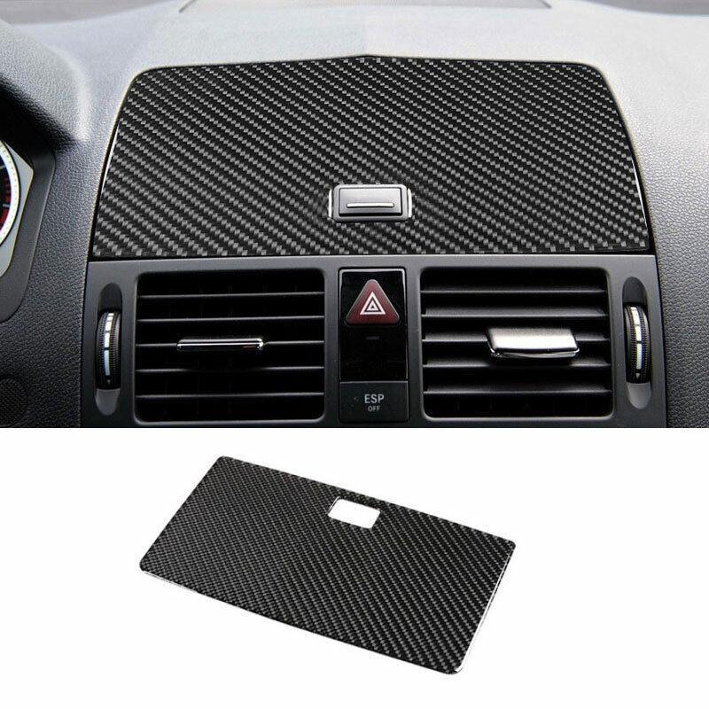 Real Carbon Fiber Center Console Dashboard Panel Trim For Benz C-Class 2007-2010