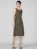Hye Young Kim Peplum Sleeveless Dress - Khaki