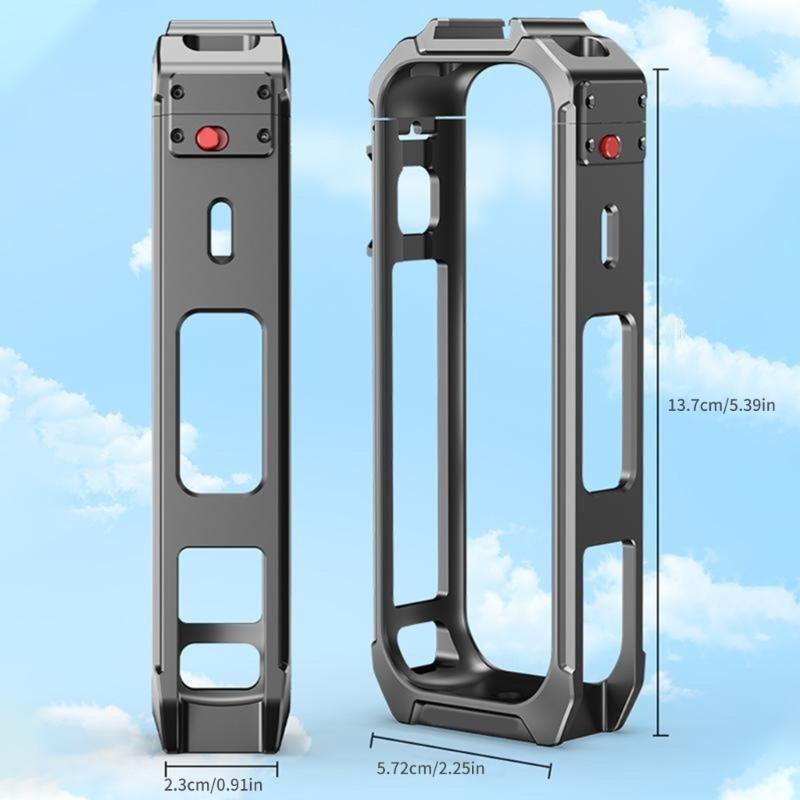 Protective Case Aluminum Housing Frame For 360 X5 Camera Sandblasted Finish Lightweighted