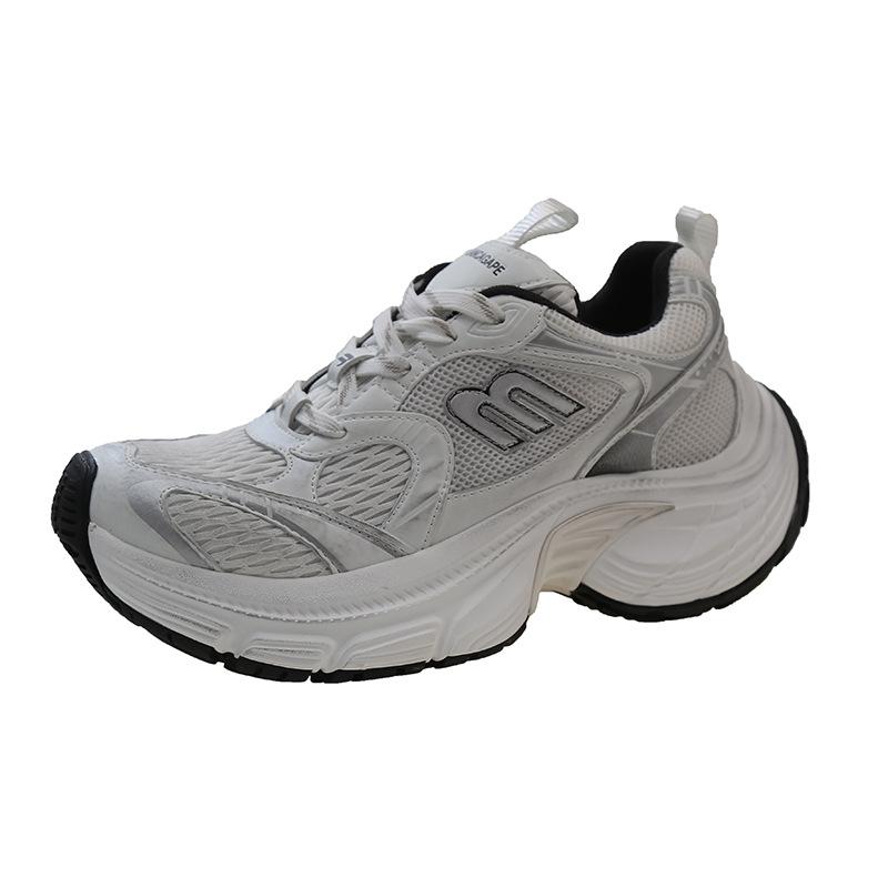 Pantofi cu platformă pentru tată Pantofi de damă noi, asortați cu șireturi, pantofi casual spori, modă pentru femei