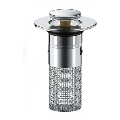 Washbasin Leakage Plug Washbasin Universal Accessories 1PCS, Stainless Steel Anti-odor Bouncy Core, Press Sink Drainage