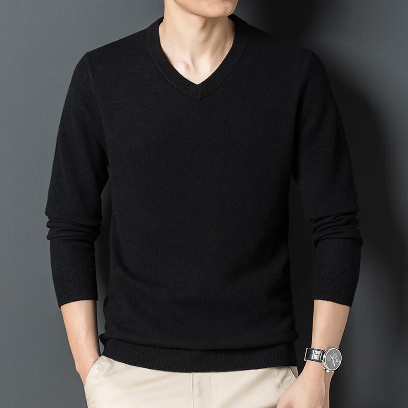 

Men s 100% Wool V-Neck Sweater L