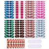 16Tips Cat Eye Nail Stickers, UV Semi-Cured Gel Nail Polish Strips Self-Adhesive Magnetic Cat Eye Effect Nail Art Wraps with Nail File