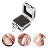 Nail Drill Bits Storage Box 25 Holes Transparent Clamshell Lock Design Dustproof Nail Drill Bits Desktop Container