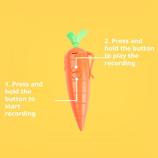 Mrkva Záznamové Pero Roztomilá Guľôčková s Funkciou Nahrávania a Prehrávania 20s Hladké Písacie Nástroje Študentské Učebné Písacie Potreby