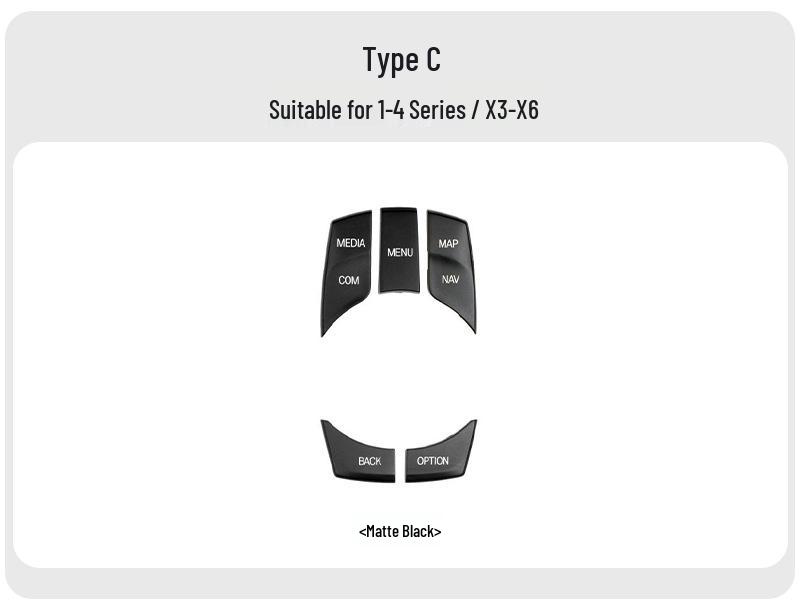 Compatible with BMW Series 1-7, X3, X4, F10, F18, F30, F02 - Multimedia Knob Button Switch