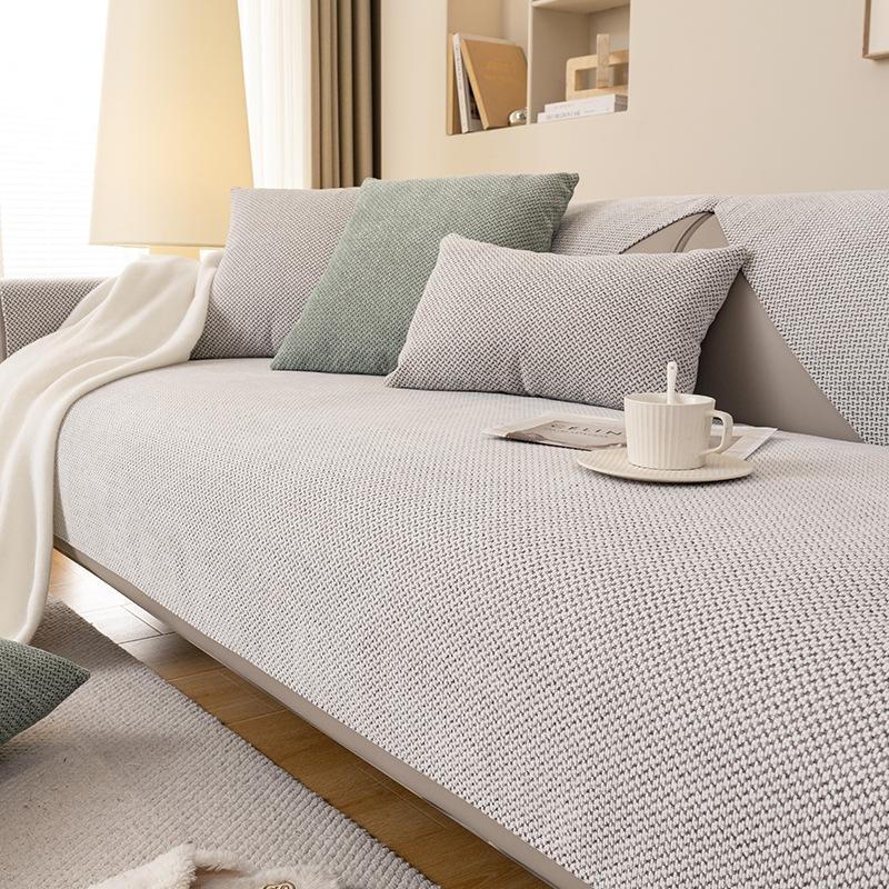 Velvet Sofa Cover With Wrinkle-Free Finish, Neat Couch Cover And Washable Sofa Slipcover For Busy Families