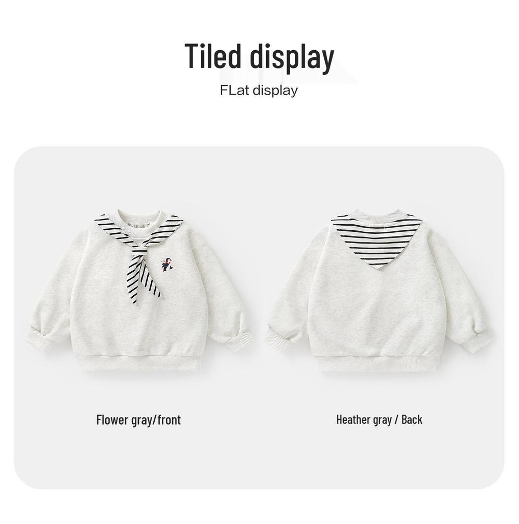 Right European Style Boys' Fake Two-Piece College Hoodie - 2026 Spring/Autumn Trendy Kids Clothing