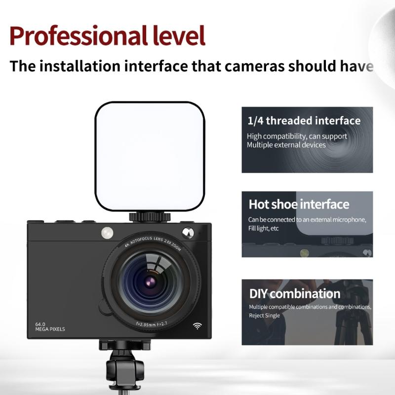 4K Digital Camera With 64MP Sensors WiFi Connection Camera For Quality Photography Video Recording 3600mAh Battery