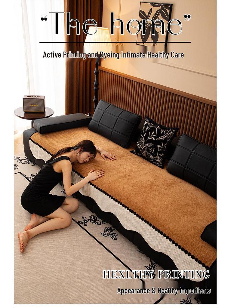 All-Season Non-Slip Leather Sofa Cushion Set
