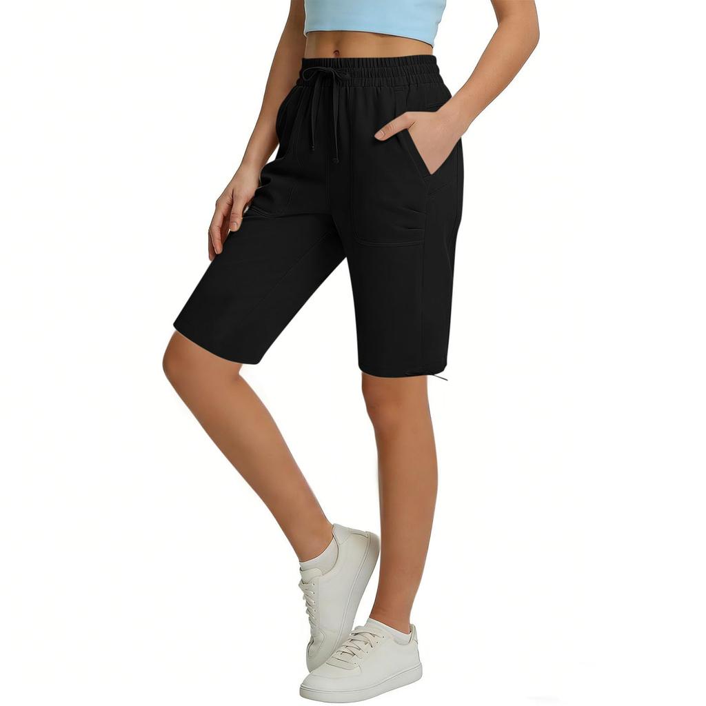 Women's Lightweight Shorts Loose Summer High Waisted Casual Shorts with Pockets