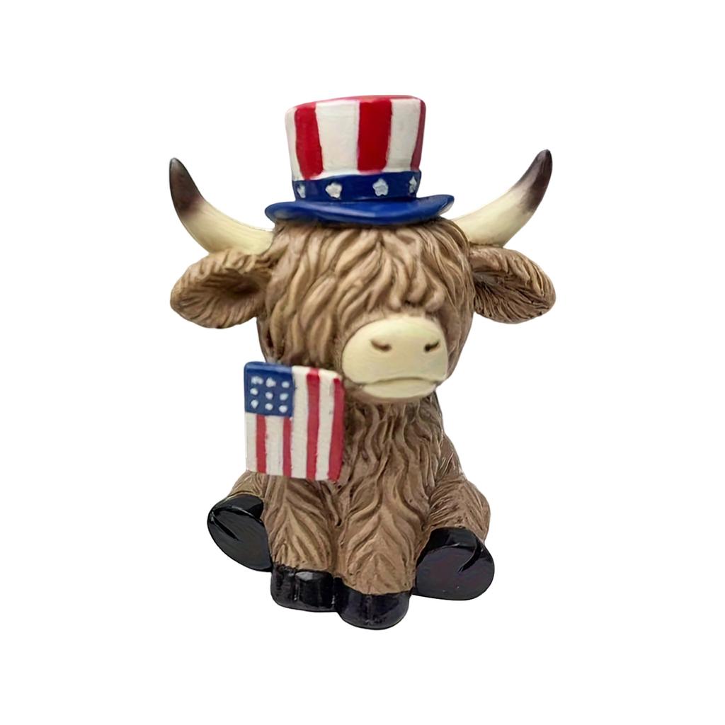 Independence Day Yak Ornament Resin Crafts Ornaments Home Garden Desktop Decoration Gift
