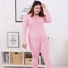 Set Termico Caldo 2 Pezzi Alta Qualità Taglie Forti Donna Long Johns Monocolore Set Sagomati M 10XL