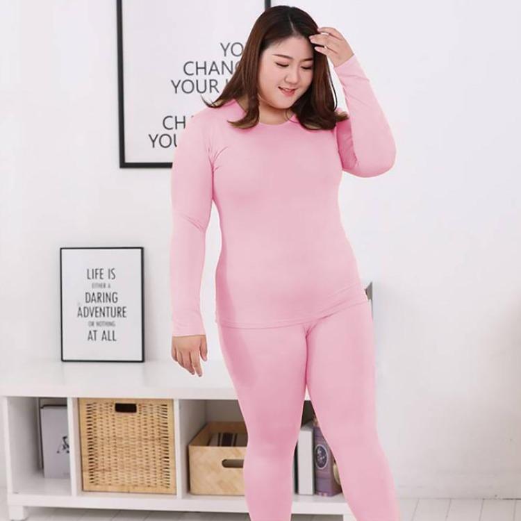 Set Termico Caldo 2 Pezzi Alta Qualità Taglie Forti Donna Long Johns Monocolore Set Sagomati M 10XL