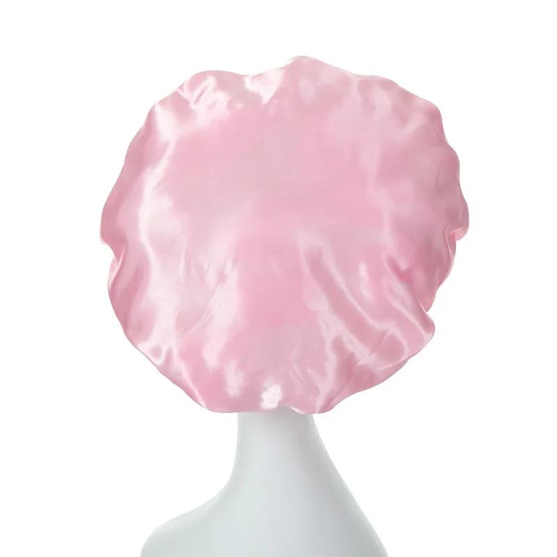 Women Sleeping Caps High Elastic Satin Solid Sleeping Hat Shower Cap Hair Hat for Daily Use and Beauty Women Styling Accessories