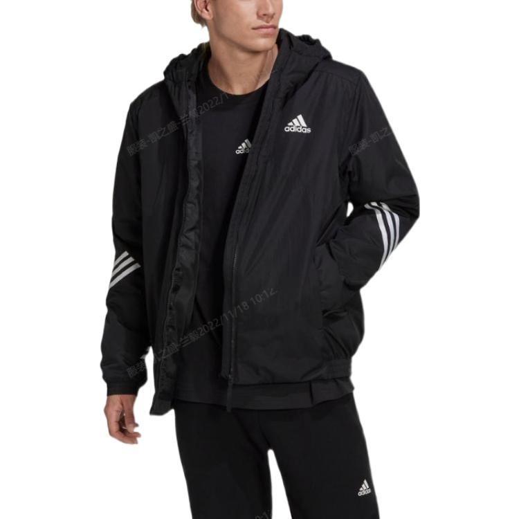adidas Puffer Jackets Men's Black Hooded Moderate Other HG6010