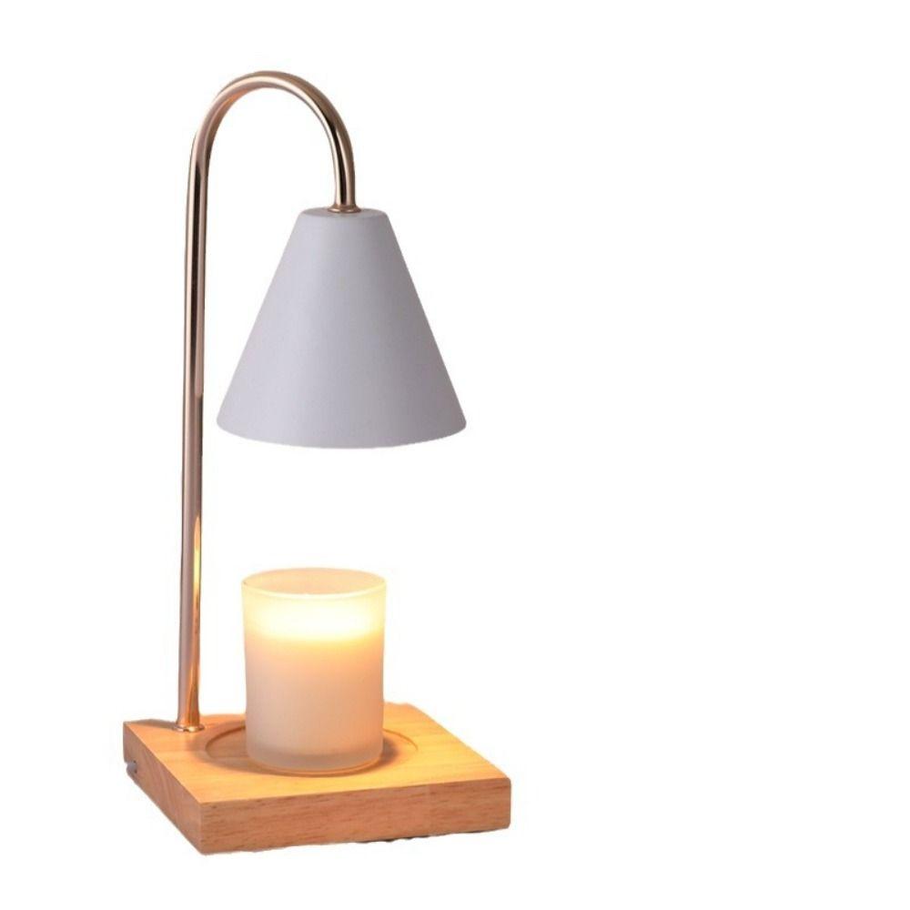Aroma Diffuser Candle Warmer Lamp Aromatherapy Solid Wood Base Candle Heating Lamp Desk Lamp EU Plug Candle Melt Warmer Indoor