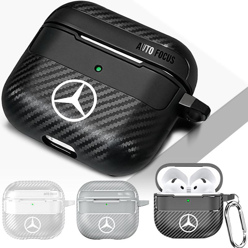 Car Soft Earphone Case For Apple AirPods 4 Airpod Pro 1 2 3 4th With keyring Earphone Protective Case Sticker For Mercedes Benz RW7