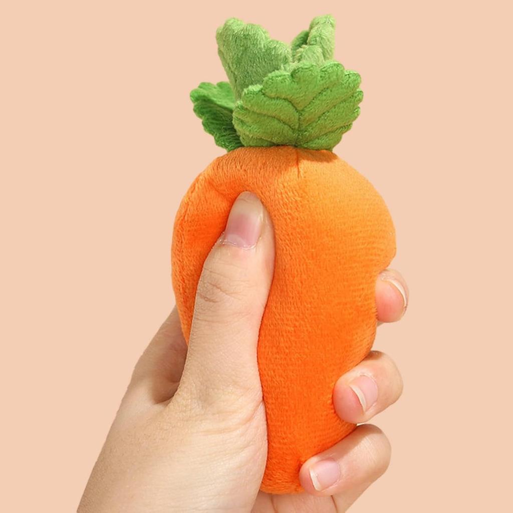Carrot Dog Toys-Carrot Snuffle Mat for Dogs,Interactive Dog Plush Puzzle Toys,2 in 1 Non-Slip Nosework Feed Games Pet Stress Relief with 12 Carrots