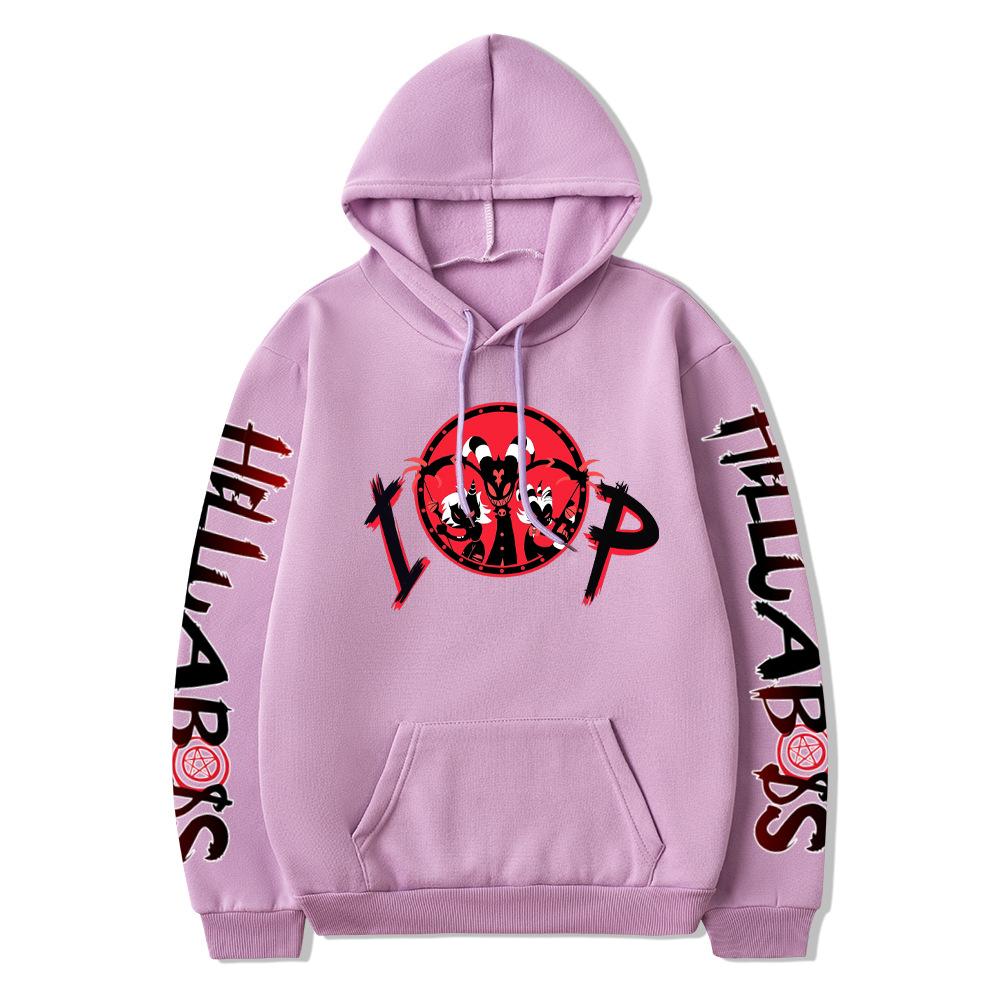 Anime Extreme Evil Boss Print Women's Long Sleeve Hooded Sweatshirt Women's Sweatshirt Fleece Hoodie