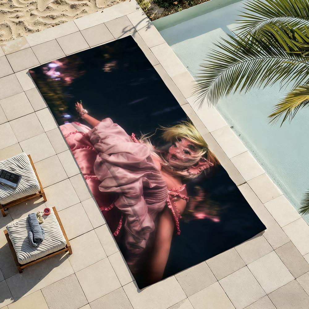 Singer M-Melanie Portals M-Martinez Towel Soft Lightweight Anti-Sand Large Beach Towel Quick-Drying Bath Sports Family