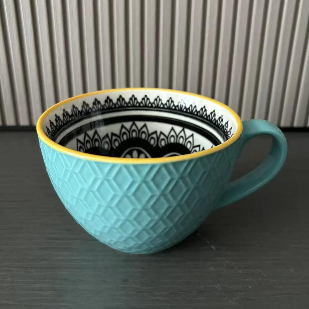 Ceramic Mugs Coffee Cup Breakfast Cereal Cute Ceramic Cup Milk Household Large Capacity Oatmeal Mug Drinkware Home Decor