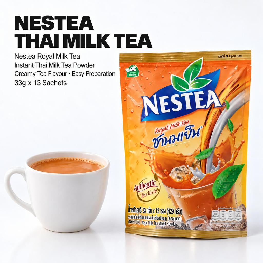 Nestea Milk Tea Instant Mixed Powder 33 G. X 13 Sachets (429 G.) - Thai Milk
