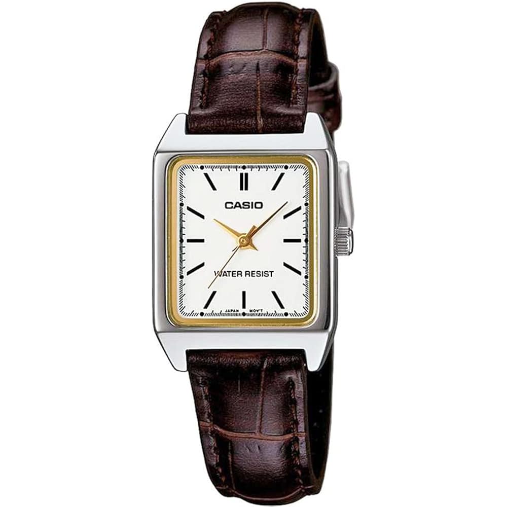 

[Casio] CASIO Standard Quartz Women s Watch LTP-V007L-7E2 White Brown Overseas Model [Parallel Im...