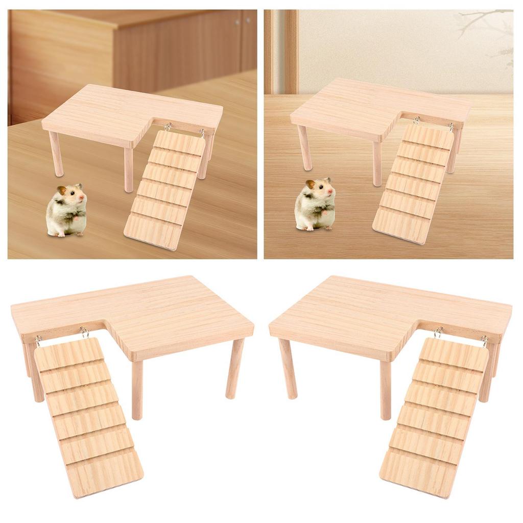 Hamster platforms with Ladder L Shaped Pet Staircase for Mouse Hamster Rat