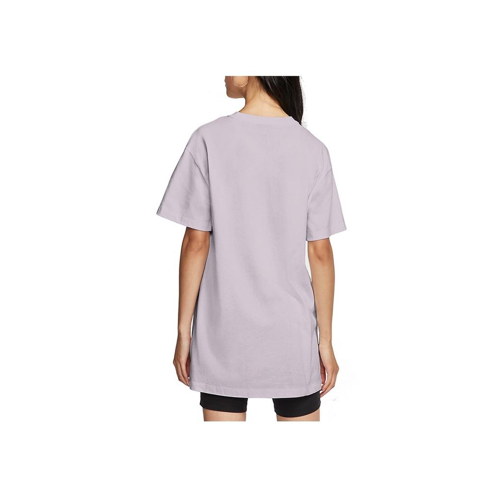 Nike Sportswear Essentials Series Logo Embroidered Sports Knit Short Sleeve Dress Women dresses Light-Purple CJ2243-511
