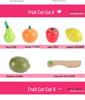 Wooden Pretend Play Kitchen Set: Children's Fruit and Vegetable Cutting Toy