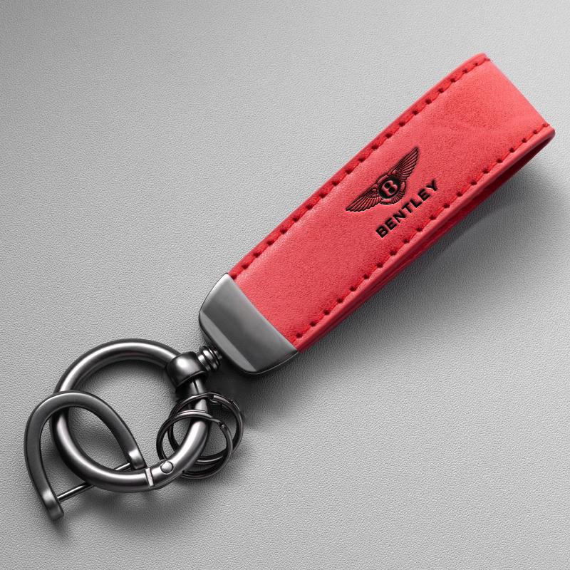 Car Luxury Vintage Leather Keychain Keyring Pendant For New Bentley Flying Spur Continental GT Bentayga Mulsanne AutoAccessories