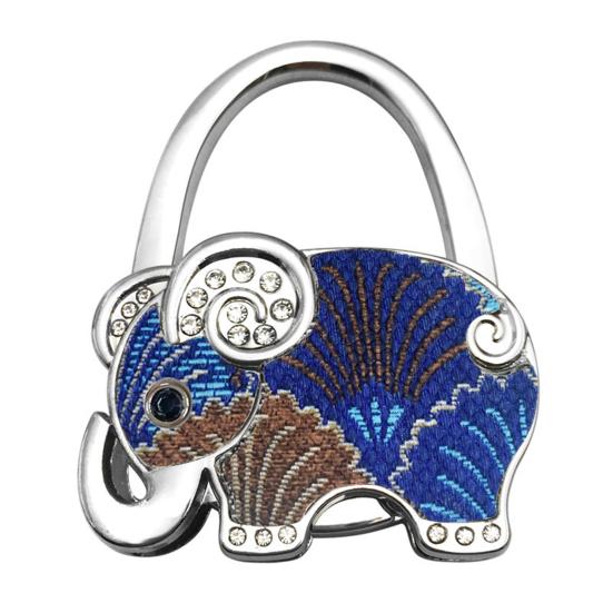 Elephant Handbag Hook Foldable Alloy Bag Hanger with Non-Slip Base Portable Table Bag Wallet