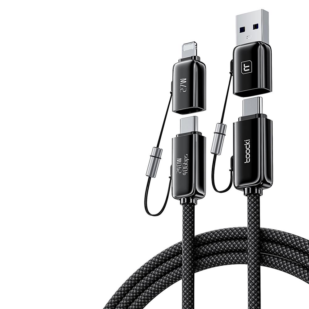 

TOOCKI TQ-X95 1.5m USB-A/USB-C to USB-C/iP 240W Fast Charging 40Gbps Data Transfer Nylon Braided Cable