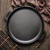 Cast Iron Frying Pan Non-stick Pan Pizza Egg Pancake Pot Vegetable Steak Skillet Home Kitchen Flat Pan Omelette Outdoor Cookware