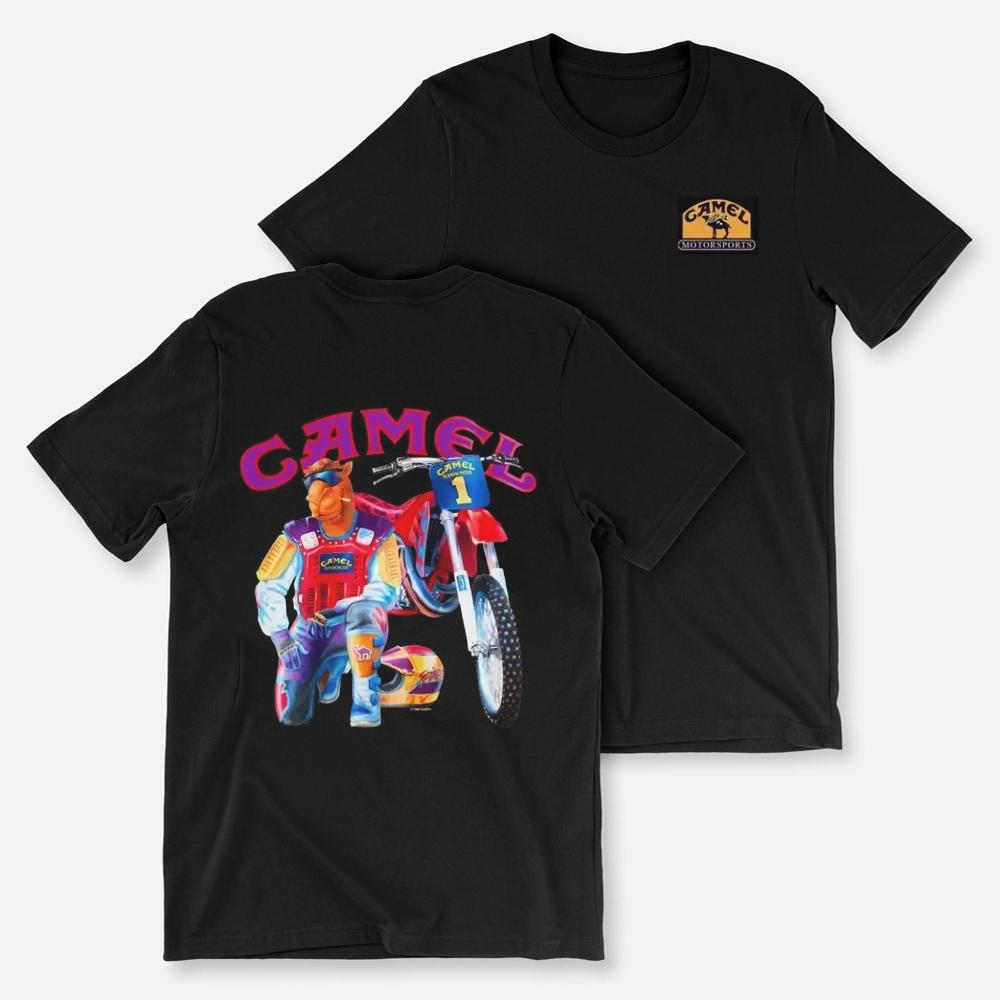 2025 Camel Car Cigarette T-Shirt Vintage Cotton T-shirts Short Sleeve Streetwear Women's Men Motorsport T-shirt Summer Popular