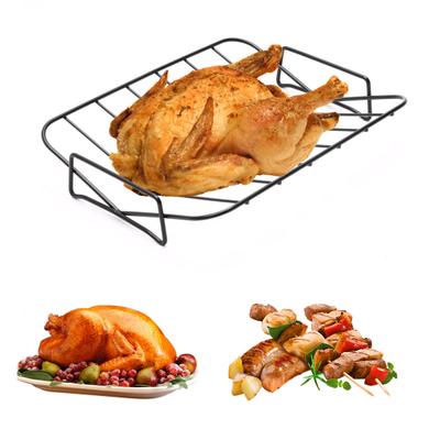 Großer Grillrost aus Kohlenstoffstahl. Hochtemperaturbeständiger, vielseitiger V-förmiger Grillrost für Rippchen